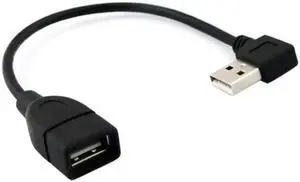 JAENFONG 90 Degree Right Angled USB 2.0 A Type Male to USB Female Extension Cable 20cm JAENFONG 90 Degree Right Angled USB 2.0 A Type Male to USB Female Extension Cable 20cm