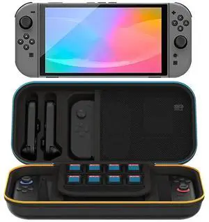 Hard Shell Travel Bag with 8 Game Card Slots Carrying Travel Game Bag Protective for Switch 2 Console and Accessories