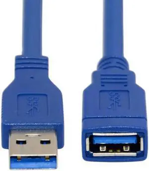JAENFONG USB 3.0 Type-A Male to Female Extension 1.0M Cable Blue 100cm