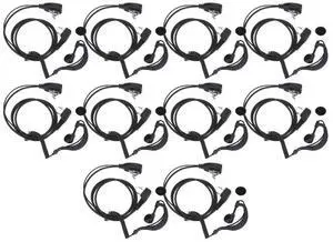 2 PIN Earpiece Headset PTT MIC Interphone Earphone Earpiece 1M Walkie Talkie Earbud Walkie Talkie Headphone for Baofeng UV5R