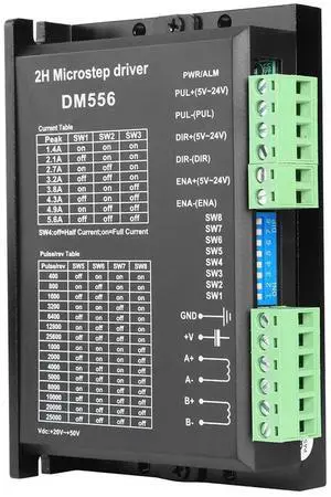 Stepper Motor Drivers Portable Electric 2-Phase DM556 Strong Toughness 5.6A for Nema 23 34 Stepping Motor Stepper Motor Drivers Portable Electric 2-Phase DM556 Strong Toughness 5.6A for Nema 23 34 Stepping Motor