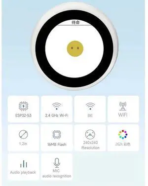 Desktop Robot Multi-Function ESP32-S3 Development Board LCD Display Mini Robot Tabletop Ornaments for Home Office Desktop Robot Multi-Function ESP32-S3 Development Board LCD Display Mini Robot Tabletop Ornaments for Home Office