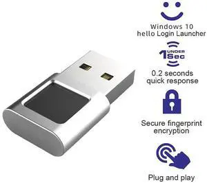Mini USB Fingerprint Reader Module Device Biometric for 10 Hello Dongle Laptops PC Security Key