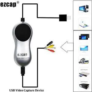 JAENFONG USB 2.0 Video Capture Card V8 Hi8 DVD VHS Player DVR Recorder Converter AV S-video Video Audio To Digital for Windows 10 8.1 7