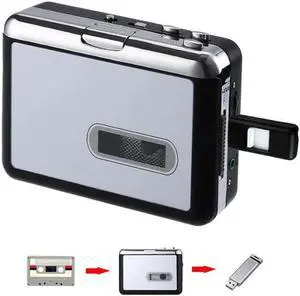 JAENFONG USB Cassette Tape Music Audio Player to MP3 Converter USB Cassette Player Capture Recorder to USB Flash Drive No PC