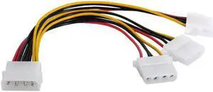 JAENFONG IDE 4 Pin Male to 3 IDE Female Y Type Splitter Power supply Extension Cable 10cm for Hard Disk