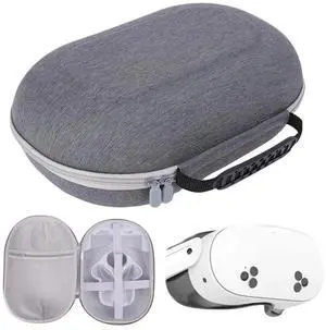 Hard Travel Case Shockproof Anti-fall Multi-Compartment with Mesh Pocket for Quest 3S Headset/Controller/Head Strap Hard Travel Case Shockproof Anti-fall Multi-Compartment with Mesh Pocket for Quest 3S Headset/Controller/Head Strap