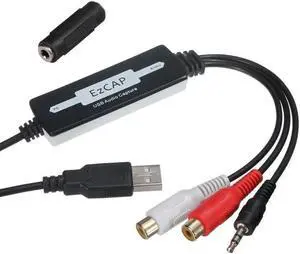 JAENFONG Ezcap216 Vinyl Cassette To CD /USB Audio Capture MP3 WMA WAV OGG Converter Recorder Edit Audio to MP3 Format TO PC