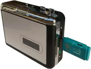 JAENFONG Cassette to mp3 converter capture, convert old analog video to mp3 save in USB Flash disk directly, no pc need,