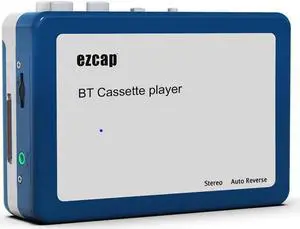 JAENFONG EZCAP 215 Portable BT Cassette Player BT 4.2 Tape Player Auto Reverse Audio Tape with Earphones Cassette Player