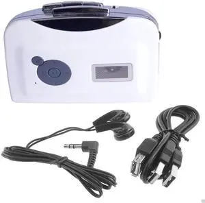 JAENFONG Stereo Cassette Tape to MP3 Converter Player Portable Standalone Cassette Player Convert MP3 format To USB Flash Driver