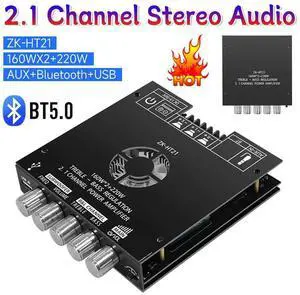 ZK-HT21 Power Amplifier Board Module DC15-36V TDA7498E Stereo Power Amplifier Module AUX/USB Input Bluetooth-Compatible