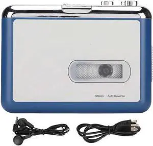 JAENFONG Ezcap Bluetooth Cassette Player Auto Reverse Functio Tape Player with 3.5mm Jack Headphone Cassette Music Player