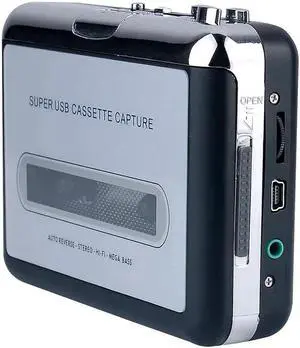 JAENFONG USB Cassette Tape Converter Old Cassette To MP3 Audio Capture Card Music Walkman Player Tape To PC Cassette-to-MP3 Converter JAENFONG USB Cassette Tape Converter Old Cassette To MP3 Audio Capture Card Music Walkman Player Tape To PC Cassette-to-MP3 Converter