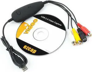 JAENFONG Video Camera Recorder USB Audio Video Capture Card Convert Analog Video From VHS 8MM DVD Player Support Win7/8/10