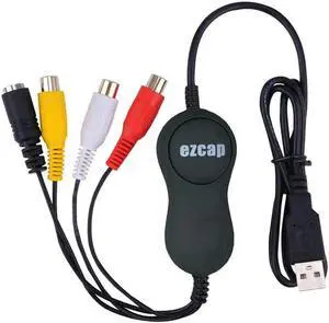 JAENFONG Original EZCAP AV S-Video USB 2.0 Audio Video Capture Card Plate Converter Adapter DVD DVR VHS for Win7 /8.1 /win10 JAENFONG Original EZCAP AV S-Video USB 2.0 Audio Video Capture Card Plate Converter Adapter DVD DVR VHS for Win7 /8.1 /win10