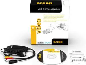 JAENFONG ezcap172 USB2.0 Analog Video Capture VHS to DVD Tape to Digital Converter