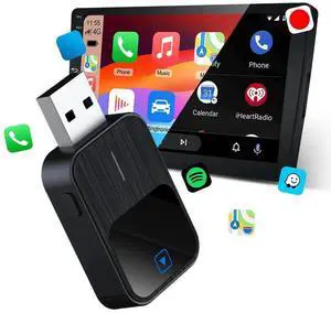 Wireless Android Auto & CarPlay 2 in 1 Dongle Fast Stable Connection Auto Connect for OEM Wired CarPlay Android Auto Car Systems