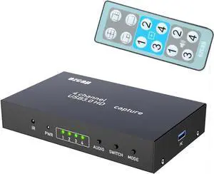 JAENFONG Ezcap 264 4x1 HD 1080P 60fps USB3.0 Video Capture Card Game Recording Box PC HD Multi-Viewer 4 Channel Screen Switch
