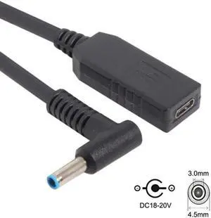 JAENFONG USB 3.1 Type C USB-C to DC 20V 4.5 3.0mm Power Plug PD Emulator Trigger Charge Cable for Laptop