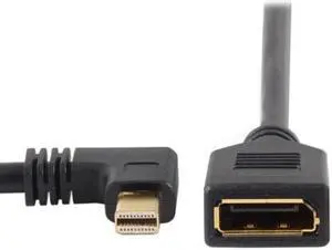 JAENFONG Right Angled Mini DP DisplayPort 90 Degree to DisplayPort Female Cable for Displays Monitors JAENFONG Right Angled Mini DP DisplayPort 90 Degree to DisplayPort Female Cable for Displays Monitors