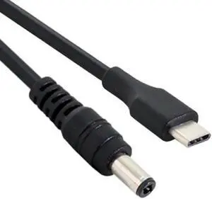 JAENFONG USB 3.1 Type C USB-C to 5V DC 5.5 2.5mm Power Plug Extension Charge Cable for Cell Phone 25cm