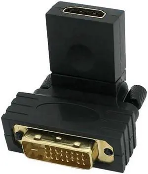 JAENFONG 1080p DVI male to HDMI Female 360 degree Rotating Swivel Adapter for HDTV Video Card