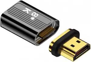 JAENFONG Magnetic Connector 8K Type-A HDMI 2.1 Male to Female Straight Video Adapter for Laptop HDTV