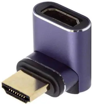 JAENFONG 90 Degree Up Angled Vertical Magnetic 8K Type-A HDMI 2.1 Male to Female Straight Video Adapter for Laptop HDTV