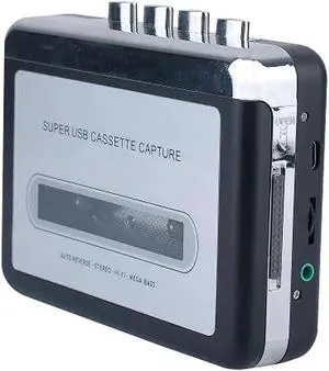 JAENFONG Mini walkman player cassette tape to cd MP3 USB casstte converter, convert analog audio to MP3 WMV format through computerR