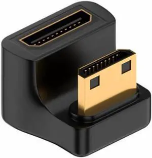 JAENFONG 360 Degree Down Opposite U Shape Back Angled Mini HDMI 1.4 Male to Mini Female Extension Adapter Converter JAENFONG 360 Degree Down Opposite U Shape Back Angled Mini HDMI 1.4 Male to Mini Female Extension Adapter Converter