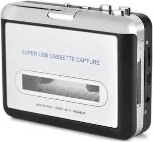 JAENFONG New USB cassette capture Player,Tape to PC, Super Portable USB Cassette-to-MP3 Converter Capture