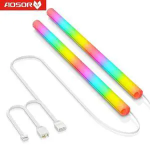 2pcs ARGB LED AIO Tube Sleeve Silicone Luminous Sleeve Water Cooling Raditor Tube 5V 3PIN ARGB 4PIN for Computer Case