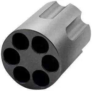 2X Revolver Pen Holder With 6 Slot Cylinder Design Heavy Duty Non-Slip Aluminum Alloy Office Creative Ornament