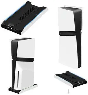 For PS 5 Slim/PS 5 Pro RGB Game Console Base Bracket W/ 3-Speed Cooling Fan Console Host Stand Vertical Holder Game Accessories