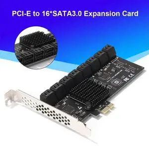 16 Port PCIE Expansion Card Controller PCIe SATA3.0 Adapter 6Gbps Expansion Card Port PCIE Expansion Card