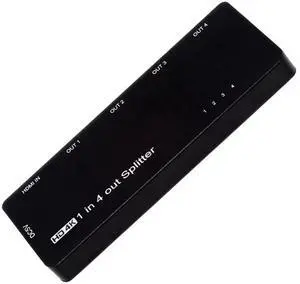 JAENFONG HDMI Splitter 4K 60hz Ultra-HD Converter Compatible 2.0 Switch 1-IN-4-OUT 18Gbps UHD Hub Support HDCP SST Extended JAENFONG HDMI Splitter 4K 60hz Ultra-HD Converter Compatible 2.0 Switch 1-IN-4-OUT 18Gbps UHD Hub Support HDCP SST Extended