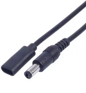 JAENFONG 5.5mmx2.1mm Male to Type C Female Power Charging Cable Adapter 5521 to Type C