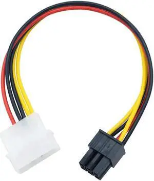 2pcs IDE 4pin Male to 6pin Female Graphics Card Power Supply cable Extension Conversion PCIe PCI-e Adapter 2pcs IDE 4pin Male to 6pin Female Graphics Card Power Supply cable Extension Conversion PCIe PCI-e Adapter