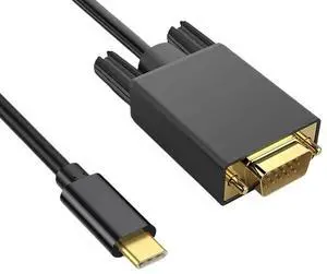 JAENFONG USB C to VGA adapter usb type c cable to vga for macbook air macbook pro Tablet laptop Monitors input usb-c cable to vga 1080P (10FT/3M) JAENFONG USB C to VGA adapter usb type c cable to vga for macbook air macbook pro Tablet laptop Monitors input usb-c cable to vga 1080P (10FT/3M)