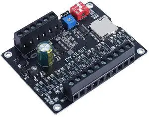 JAENFONG 30W MP3 Voice Playback Module DY-L30T 9 Trigger Music Player Power Amplifier Board TF Card 32G Max WAV DC 12V 24V MP3 A-AB01