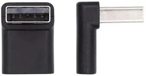 JAENFONG Type C USB-C Female Up Angled 90 Degree to USB 3.0 A Male Data Adapter for Desktop Laptop