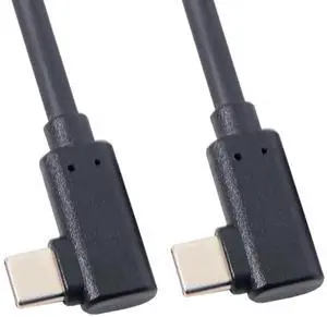 JAENFONG USB-C Type-C to Type-C Cable Gen2 10Gbps 65W Dual 90 Degree Left Right Angled Type (1M) JAENFONG USB-C Type-C to Type-C Cable Gen2 10Gbps 65W Dual 90 Degree Left Right Angled Type (1M)