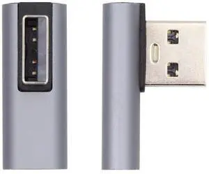 JAENFONG Type C USB-C Female 90 Degree Right Angled Low Profile to USB 3.0 A Male Data Adapter Desktop for Laptop