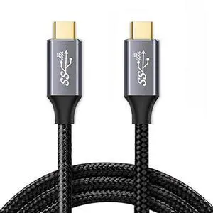 JAENFONG 10Gbps USB-C USB 3.1 Type C Gen2 Male to Male Data Video 100W Cable with E-Marker for Tablet & Phone & Laptop (1M) JAENFONG 10Gbps USB-C USB 3.1 Type C Gen2 Male to Male Data Video 100W Cable with E-Marker for Tablet & Phone & Laptop (1M)