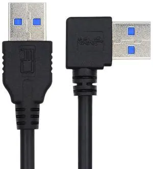JAENFONG USB 3.0 Angled Type-A Male to Straight 3.0 Type-A Male 5Gbps Data Cable Left Angled 90 Degree 40cm JAENFONG USB 3.0 Angled Type-A Male to Straight 3.0 Type-A Male 5Gbps Data Cable Left Angled 90 Degree 40cm