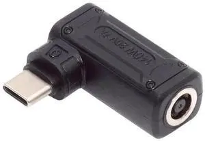 JAENFONG DC Jack 6.0x1.4mm Input to USB-C Type-C 140W 100W Power Plug 90 Degree Angled Charge Adapter for Laptop Phone JAENFONG DC Jack 6.0x1.4mm Input to USB-C Type-C 140W 100W Power Plug 90 Degree Angled Charge Adapter for Laptop Phone