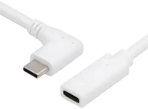 JAENFONG USB-C Type-C 65W Fast Charge Male to Female Extension Power USB2.0 Data Cable White 90 Degree Left Right Angled for Laptop Tablet Phone 17cm JAENFONG USB-C Type-C 65W Fast Charge Male to Female Extension Power USB2.0 Data Cable White 90 Degree Left Right Angled for Laptop Tablet Phone 17cm