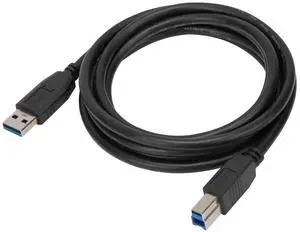 JAENFONG USB A to USB B 3.0 Cable (5FT), USB 3.0 Type A to B Male Cable Compatible with Monitor, Docking Station, Printer, External Hard Drivers, Scanner, USB Hub and More-Black