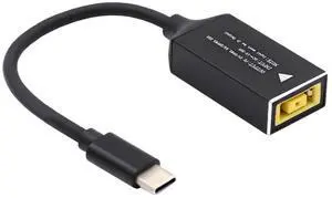 JAENFONG USB-C Type-C to Rectangle Jack Thinkpad X1 Input Power Cable Plug Charge Cord for Laptop Phone PD9V 15V 20V JAENFONG USB-C Type-C to Rectangle Jack Thinkpad X1 Input Power Cable Plug Charge Cord for Laptop Phone PD9V 15V 20V